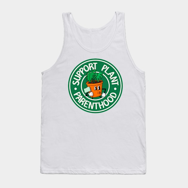 Support Plant Parenthood - Funny Plant Pun Tank Top by Football from the Left